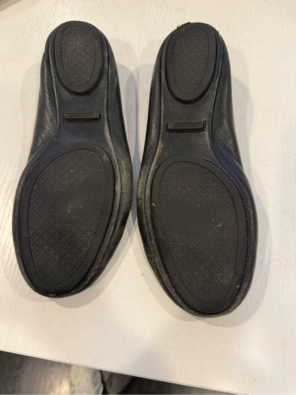Tory Burch Black Minnie Leather Ballet Flats - Picture 4 of 5